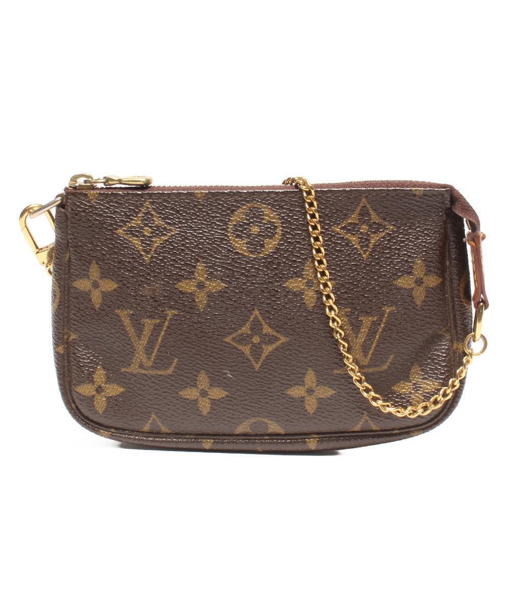 Louis Vuitton Pouch Pochette Accessoires Monogram Canvas Leather Brown